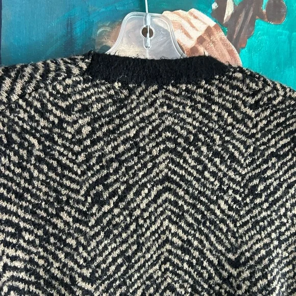 ALFRED SUNG Black and Tan Cardigan Medium - Picture 7 of 13